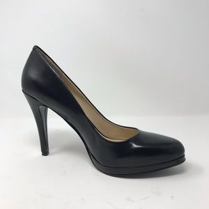 Nine West Rocha Leather Dress Pump Black 8.5